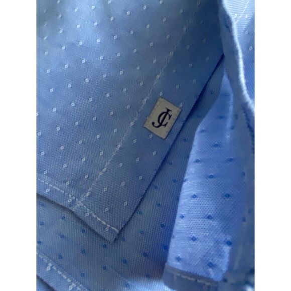 James Campbell Blue White Pattern Short Sleeve Button Shirt Men’s Sz L - Picture 13 of 13